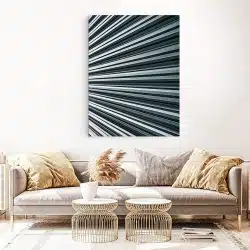 Tablou canvas fotografie abstracta grilaj metalic alb gri negru 1234 living 1 - Afis Poster tablou fotografie linii de perspectiva pentru living casa birou bucatarie livrare in 24 ore la cel mai bun pret.