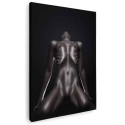 Tablou canvas fotografie nud femeie semiintuneric maro negru 1235 - Afis Poster Tablou nud femeie alb negru maro pentru living casa birou bucatarie livrare in 24 ore la cel mai bun pret.