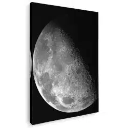 Tablou canvas fotografie satelit Luna alb negru 1276 - Afis Poster Luna pentru living casa birou bucatarie livrare in 24 ore la cel mai bun pret.