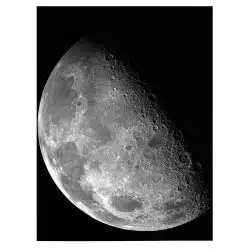 Tablou canvas fotografie satelit Luna alb negru 1276 front - Afis Poster Luna pentru living casa birou bucatarie livrare in 24 ore la cel mai bun pret.