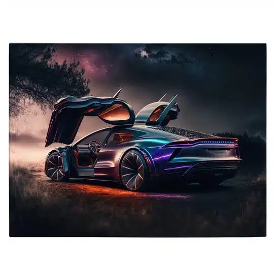 Tablou canvas futuristic Porche creat de Tesla mov negru 1142 front - Afis Poster futuristic Porsche creat de Tesla mov negru pentru living casa birou bucatarie livrare in 24 ore la cel mai bun pret.