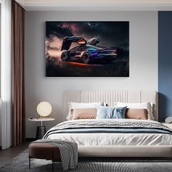 Tablou canvas futuristic Porche creat de Tesla mov negru 1142 dormitor - Afis Poster futuristic Porsche creat de Tesla mov negru pentru living casa birou bucatarie livrare in 24 ore la cel mai bun pret.