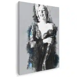 Tablou canvas ilustratie Marilyn Monroe gri albastru negru 1259 - Afis Poster tablou cu Marilyn Monroe pentru living casa birou bucatarie livrare in 24 ore la cel mai bun pret.