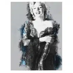 Tablou canvas ilustratie Marilyn Monroe gri albastru negru 1259 front - Afis Poster tablou cu Marilyn Monroe pentru living casa birou bucatarie livrare in 24 ore la cel mai bun pret.