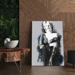 Tablou canvas ilustratie Marilyn Monroe gri albastru negru 1259 living - Afis Poster tablou cu Marilyn Monroe pentru living casa birou bucatarie livrare in 24 ore la cel mai bun pret.