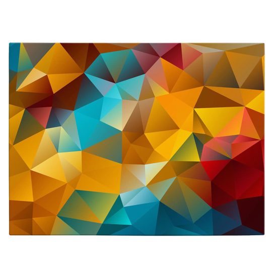 Tablou canvas ilustratie abstract geometrica in nuante galben rosu albastru 1043 front - Afis Poster forme geometrice abstracte galben rosu albastru pentru living casa birou bucatarie livrare in 24 ore la cel mai bun pret.