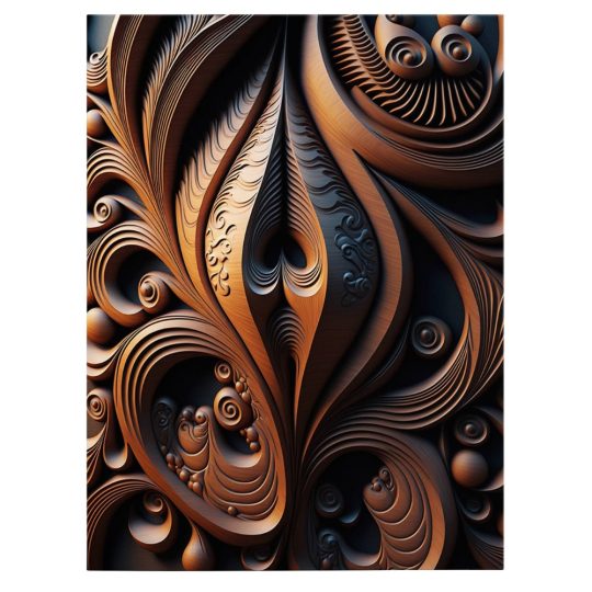 Tablou canvas lemn sculptat detaliu maro negru 1082 front - Afis Poster sculptura lemn detalii maro negru pentru living casa birou bucatarie livrare in 24 ore la cel mai bun pret.