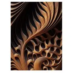 Tablou canvas lemn sculptat detaliu maro negru 1083 front - Afis Poster sculptura lemn detaliu maro negru pentru living casa birou bucatarie livrare in 24 ore la cel mai bun pret.