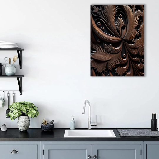 Tablou canvas lemn sculptat detaliu maro negru 1085 bucatarie - Afis Poster sculptura lemn detaliu pentru living casa birou bucatarie livrare in 24 ore la cel mai bun pret.