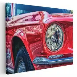 Tablou canvas masina Ford clasica rosu albastru 1103 - Afis Poster masina Ford clasica detaliu far rosu albastru pentru living casa birou bucatarie livrare in 24 ore la cel mai bun pret.