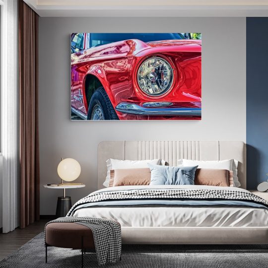 Tablou canvas masina Ford clasica rosu albastru 1103 dormitor - Afis Poster masina Ford clasica detaliu far rosu albastru pentru living casa birou bucatarie livrare in 24 ore la cel mai bun pret.