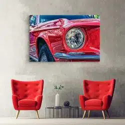 Tablou canvas masina Ford clasica rosu albastru 1103 hol - Afis Poster masina Ford clasica detaliu far rosu albastru pentru living casa birou bucatarie livrare in 24 ore la cel mai bun pret.