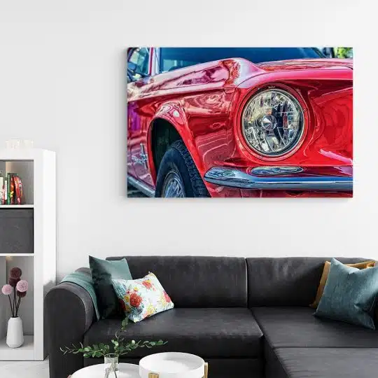 Tablou canvas masina Ford clasica rosu albastru 1103 living - Afis Poster masina Ford clasica detaliu far rosu albastru pentru living casa birou bucatarie livrare in 24 ore la cel mai bun pret.