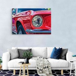 Tablou canvas masina Ford clasica rosu albastru 1103 living modern - Afis Poster masina Ford clasica detaliu far rosu albastru pentru living casa birou bucatarie livrare in 24 ore la cel mai bun pret.