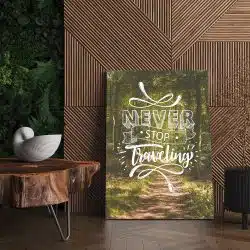 Tablou canvas mesaj motivational pentru a calatori verde 1156 living - Afis Poster mesaj motivational pentru a calatori verde pentru living casa birou bucatarie livrare in 24 ore la cel mai bun pret.