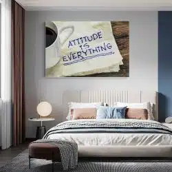 Tablou canvas mesaj motivational pentru atitudine maro alb 1241 dormitor - Afis Poster mesaj motivational pentru atitudine maro alb pentru living casa birou bucatarie livrare in 24 ore la cel mai bun pret.