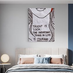 Tablou canvas mesaj motivational talent si curaj gri rosu negru 1221 dormitor - Afis Poster mesaj motivational curaj pentru living casa birou bucatarie livrare in 24 ore la cel mai bun pret.