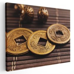 Tablou canvas monede chinezesti Feng Shui auriu maro 1309 - Afis Poster monede chinezesti Feng-Shui auriu maro pentru living casa birou bucatarie livrare in 24 ore la cel mai bun pret.