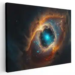 Tablou canvas nebuloasa inconjurata de galaxii portocaliu albastru 1137 - Afis Poster nebuloasa inconjurata de galaxii portocaliu albastru pentru living casa birou bucatarie livrare in 24 ore la cel mai bun pret.