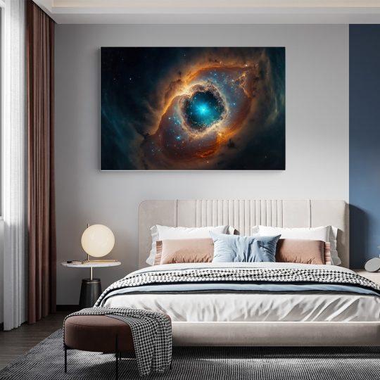 Tablou canvas nebuloasa inconjurata de galaxii portocaliu albastru 1137 dormitor - Afis Poster nebuloasa inconjurata de galaxii portocaliu albastru pentru living casa birou bucatarie livrare in 24 ore la cel mai bun pret.