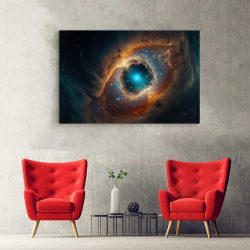 Tablou canvas nebuloasa inconjurata de galaxii portocaliu albastru 1137 hol - Afis Poster nebuloasa inconjurata de galaxii portocaliu albastru pentru living casa birou bucatarie livrare in 24 ore la cel mai bun pret.
