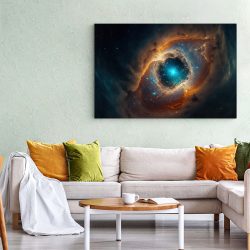 Tablou canvas nebuloasa inconjurata de galaxii portocaliu albastru 1137 living 1 - Afis Poster nebuloasa inconjurata de galaxii portocaliu albastru pentru living casa birou bucatarie livrare in 24 ore la cel mai bun pret.