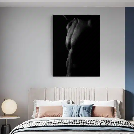 Tablou canvas nud barbat bust alb negru 1278 dormitor - Afis Poster Tablou nud barbat bust pentru living casa birou bucatarie livrare in 24 ore la cel mai bun pret.