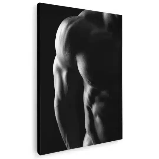 Tablou canvas nud barbat bust alb negru 1280 - Afis Poster Tablou nud barbat muschi in alb negru pentru living casa birou bucatarie livrare in 24 ore la cel mai bun pret.