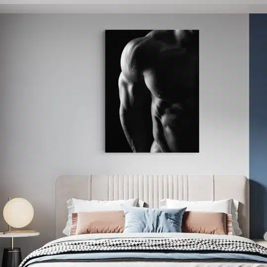 Tablou canvas nud barbat bust alb negru 1280 dormitor - Afis Poster Tablou nud barbat muschi in alb negru pentru living casa birou bucatarie livrare in 24 ore la cel mai bun pret.