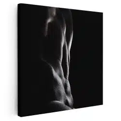 Tablou canvas nud barbat bust pe fundal negru alb negru 1326 - Afis Poster nud barbat bust pe fundal negru alb negru pentru living casa birou bucatarie livrare in 24 ore la cel mai bun pret.