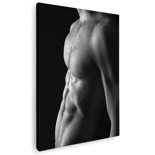 Tablou canvas nud barbat bust profil alb negru 1279 - Afis Poster nud barbat pentru living casa birou bucatarie livrare in 24 ore la cel mai bun pret.