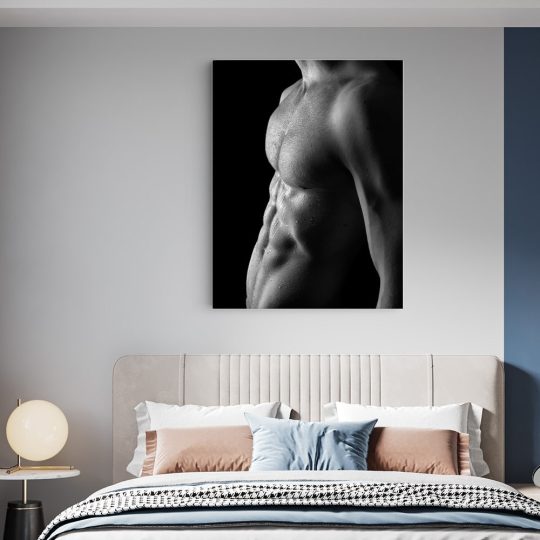Tablou canvas nud barbat bust profil alb negru 1279 dormitor - Afis Poster nud barbat pentru living casa birou bucatarie livrare in 24 ore la cel mai bun pret.