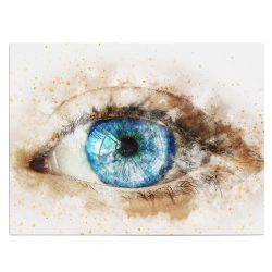 Tablou canvas ochi detaliu acuarela albastru maro negru 1179 front - Afis Poster ochi pentru living casa birou bucatarie livrare in 24 ore la cel mai bun pret.