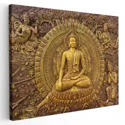 Tablou canvas ornament Buddha Indonesia auriu 1316 - Afis Poster ornament Buddha Indonesia auriu pentru living casa birou bucatarie livrare in 24 ore la cel mai bun pret.