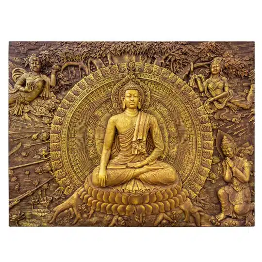 Tablou canvas ornament Buddha Indonesia auriu 1316 front - Afis Poster ornament Buddha Indonesia auriu pentru living casa birou bucatarie livrare in 24 ore la cel mai bun pret.