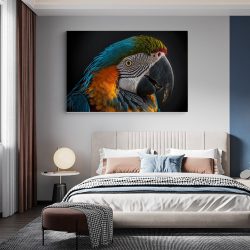 Tablou canvas papagal ara albastru portocaliu verde 1118 dormitor - Afis Poster pasare papagal ara albastru portocaliu verde pentru living casa birou bucatarie livrare in 24 ore la cel mai bun pret.