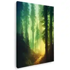 Tablou canvas peisaj natura padure in ceata cu nuante galben verde negru 1021 - Afis Poster peisaj natura padure in ceata galben verde negru pentru living casa birou bucatarie livrare in 24 ore la cel mai bun pret.