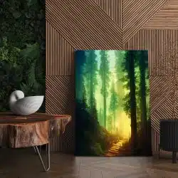 Tablou canvas peisaj natura padure in ceata cu nuante galben verde negru 1021 living - Afis Poster peisaj natura padure in ceata galben verde negru pentru living casa birou bucatarie livrare in 24 ore la cel mai bun pret.