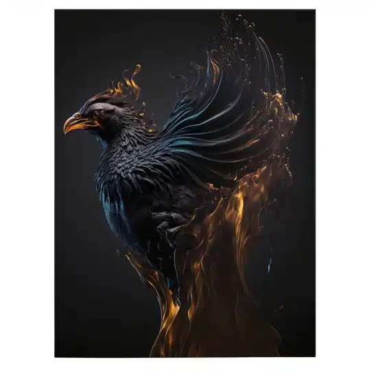 Tablou canvas phoenix cuprins de flacari negru maro 1088 front - Afis Poster pasarea phoenix in flacari negru maro pentru living casa birou bucatarie livrare in 24 ore la cel mai bun pret.