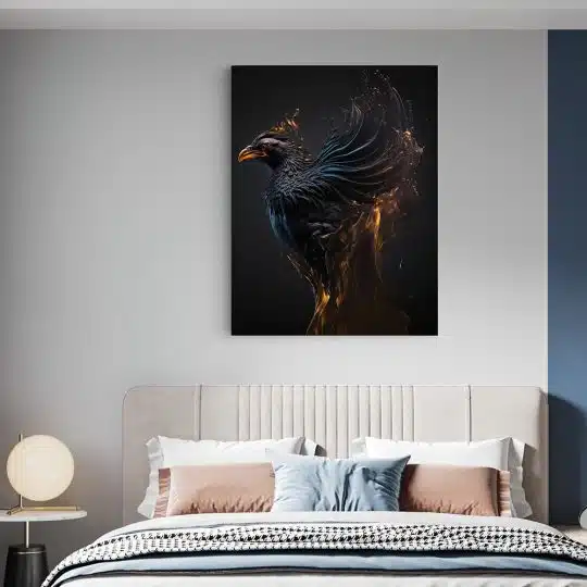 Tablou canvas phoenix cuprins de flacari negru maro 1088 dormitor - Afis Poster pasarea phoenix in flacari negru maro pentru living casa birou bucatarie livrare in 24 ore la cel mai bun pret.