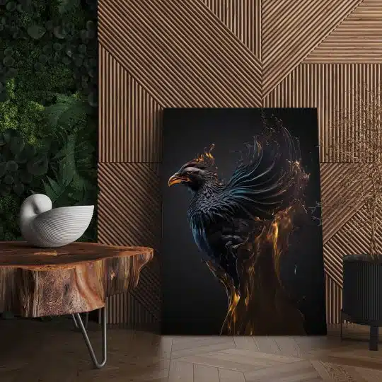 Tablou canvas phoenix cuprins de flacari negru maro 1088 living - Afis Poster pasarea phoenix in flacari negru maro pentru living casa birou bucatarie livrare in 24 ore la cel mai bun pret.