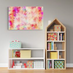 Tablou canvas pictura abstracta acuarela alb roz portocaliu 1202 camera copii - Afis Poster pictura acuarela pentru living casa birou bucatarie livrare in 24 ore la cel mai bun pret.