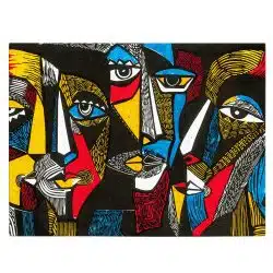 Tablou canvas pictura stil cubism portrete femei multicolor 1383 front - Afis Poster pictura stil cubism portrete femei multicolor pentru living casa birou bucatarie livrare in 24 ore la cel mai bun pret.