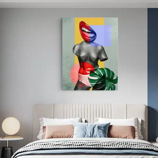 Tablou canvas pop art corp colaj in nuante galben gri rosu 1040 dormitor - Afis Poster pop art corp colaj galben gri rosu pentru living casa birou bucatarie livrare in 24 ore la cel mai bun pret.