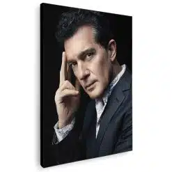 Tablou canvas portret Antonio Banderas negru gri maro 1091 - Afis Poster portret Antonio Banderas negru gri maro pentru living casa birou bucatarie livrare in 24 ore la cel mai bun pret.