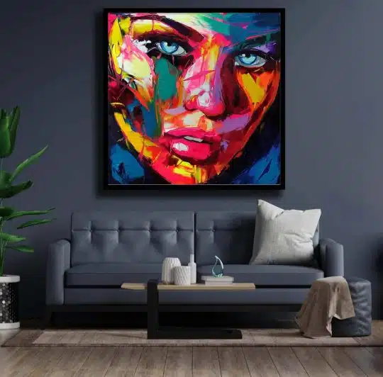 Tablou canvas portret abstract canvas multicolor moderen 3 - Afis Poster portret abstract multicolor pictura moderna multicolor pentru living casa birou bucatarie livrare in 24 ore la cel mai bun pret.