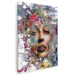 Tablou canvas portret abstract femeie multicolor 1218 - Afis Poster portret abstract femeie pentru living casa birou bucatarie livrare in 24 ore la cel mai bun pret.