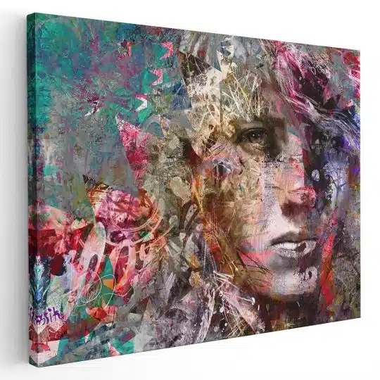 Tablou canvas portret abstract pictura multicolor 1212 - Afis Poster portret abstract pentru living casa birou bucatarie livrare in 24 ore la cel mai bun pret.