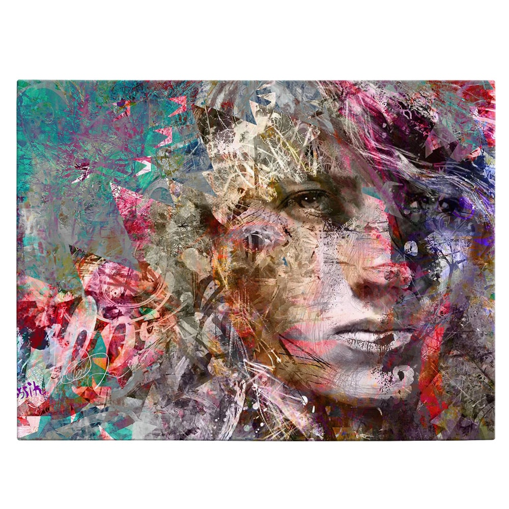 Tablou canvas portret abstract pictura multicolor 1212 - Material produs:: Tablou canvas pe panza CU RAMA, Dimensiunea:: 60x90 cm