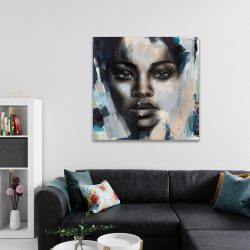 Tablou canvas portret acrilic femeie maro 1329 camera 2 - Afis Poster tablou portret acrilic femeie pentru living casa birou bucatarie livrare in 24 ore la cel mai bun pret.